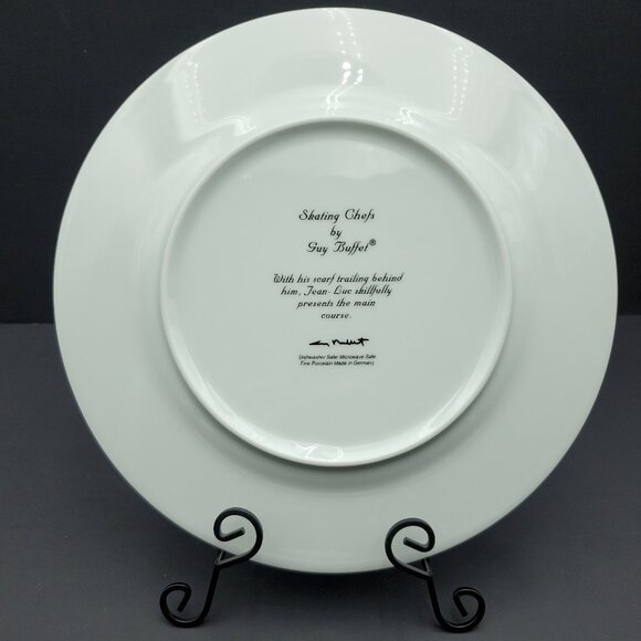 Williams Sonoma Skating Chefs by Guy Buffet Dinner Plate Jean-Luc Serving Plate - Picture 3 of 4